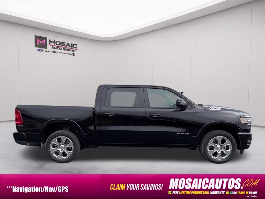 2026 Diamond Black Crystal Pearlcoat Ram 1500 Big Horn/Lone Star Sport Appearance Package 4X4 Truck