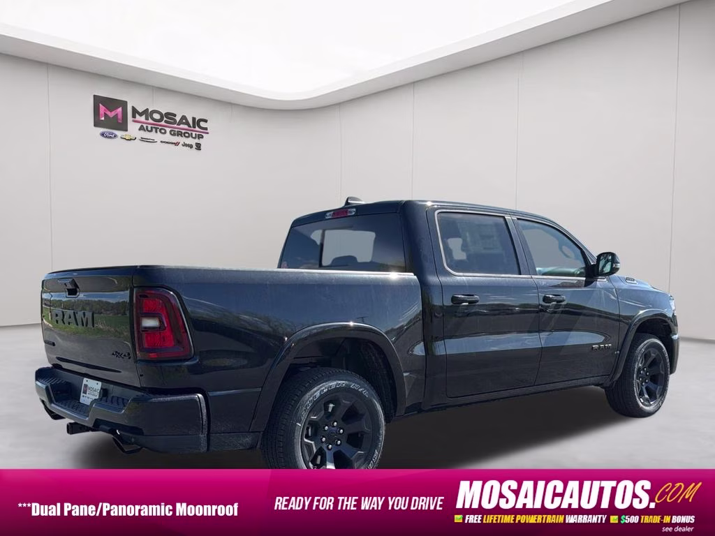 2026 Diamond Black Crystal Pearlcoat Ram 1500 Big Horn/Lone Star 4X4 Truck