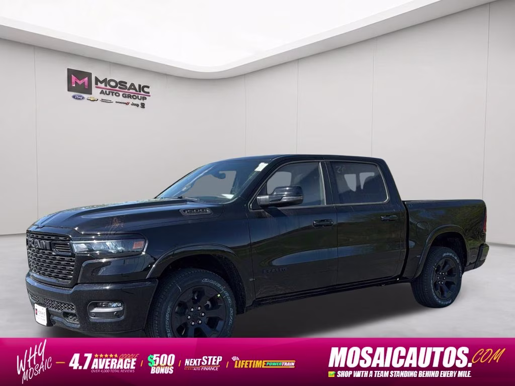 2026 Diamond Black Crystal Pearlcoat Ram 1500 Big Horn/Lone Star 4X4 Truck