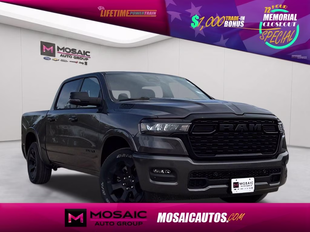 2026 Granite Crystal Metallic Clearcoat Ram 1500 Big Horn Night Edition 4X4 Truck