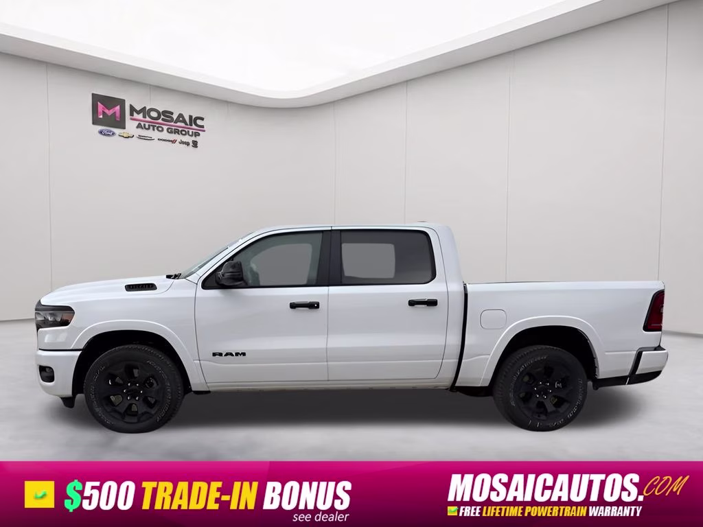 2026 Bright White Clearcoat Ram 1500 Big Horn Night Edition 4X4 Truck