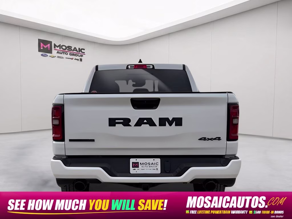 2026 Bright White Clearcoat Ram 1500 Big Horn Night Edition 4X4 Truck