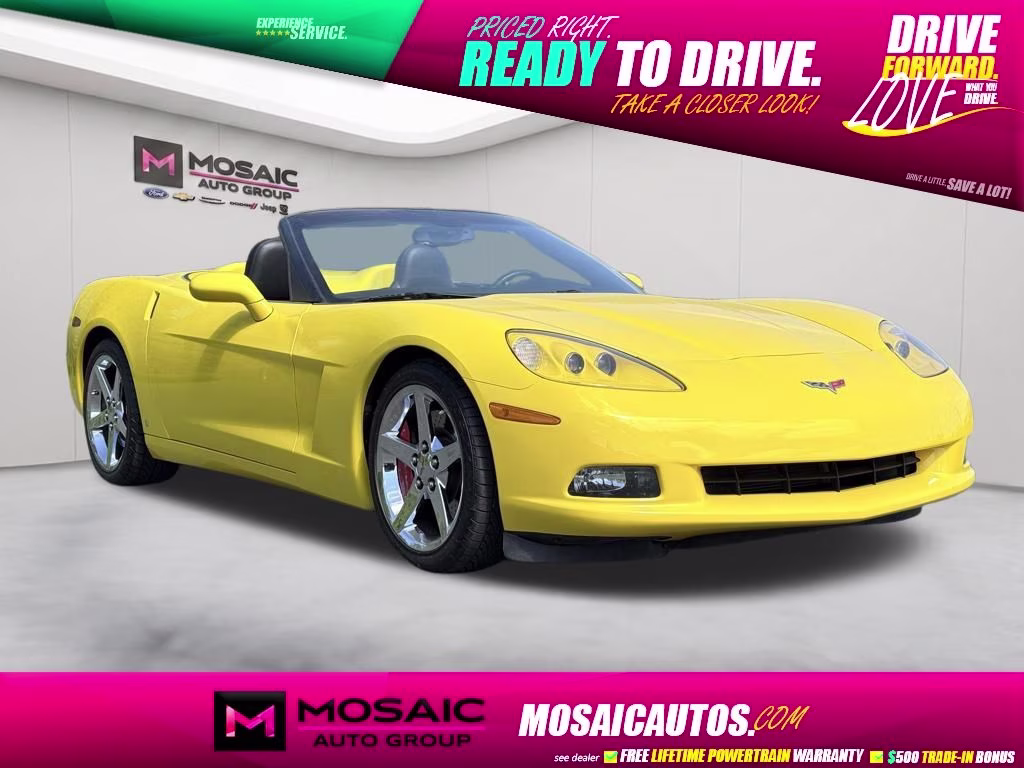 2007 Velocity Yellow Tintcoat Chevrolet Corvette 3LT RWD Convertible