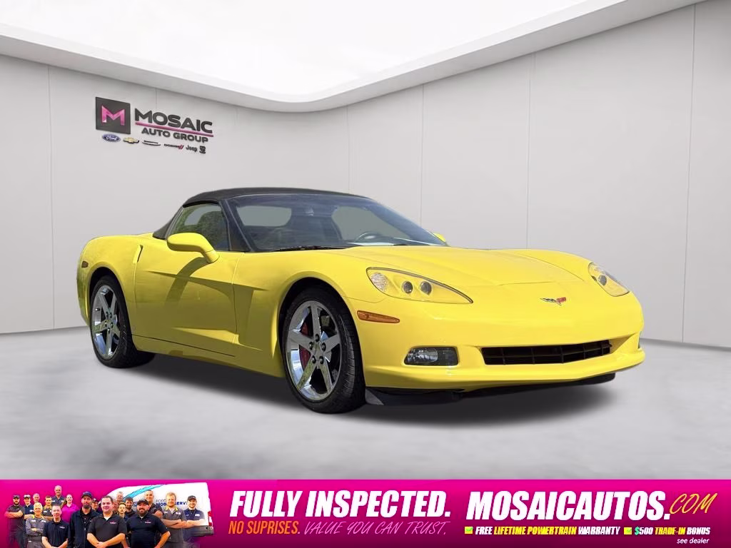 2007 Velocity Yellow Tintcoat Chevrolet Corvette 3LT RWD Convertible