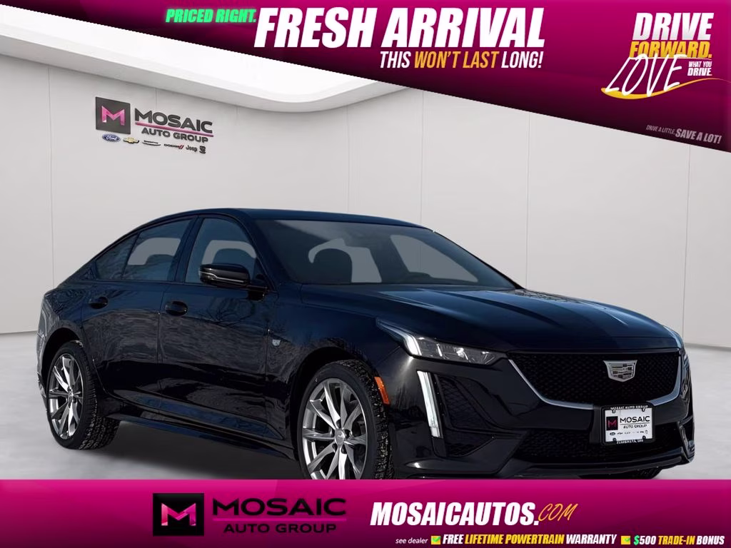 2024 Black Cadillac CT5 Sport RWD Sedan