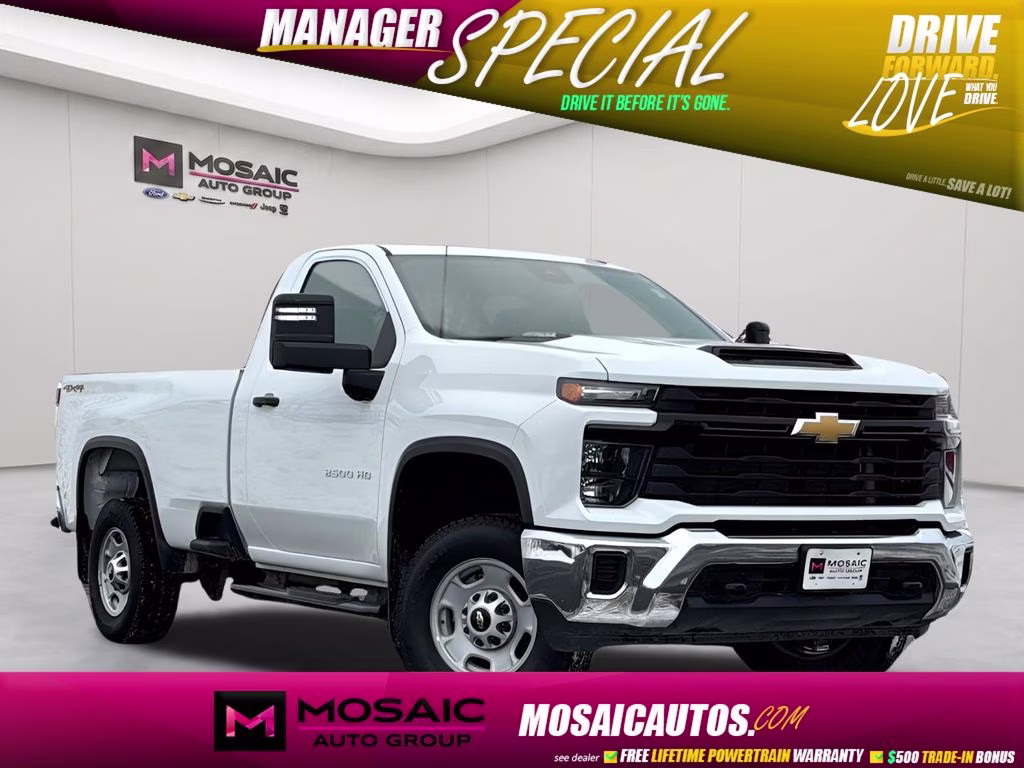 2025 Summit White Chevrolet Silverado 2500HD Work Truck 4X4 Truck