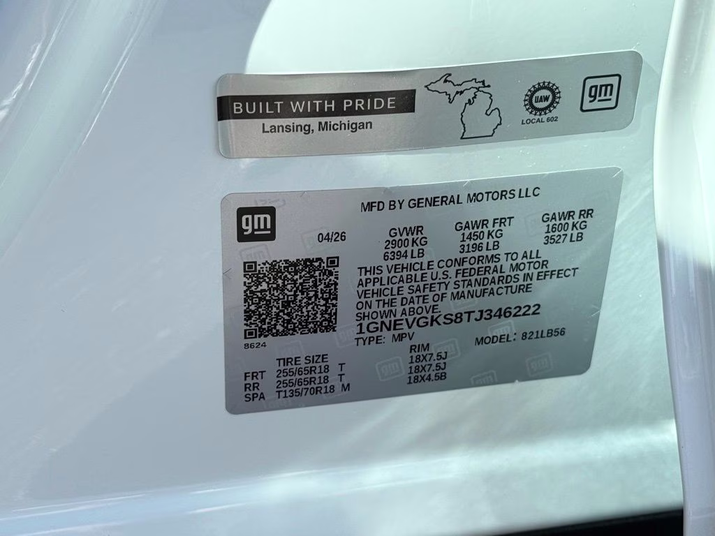 2026 Summit White Chevrolet Traverse LT AWD SUV