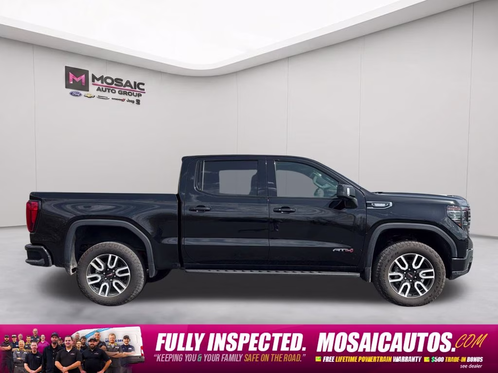 Used 2025 GMC Sierra 1500 AT4 with VIN 1GTUUEE89SZ214596 for sale in Zumbrota, Minnesota