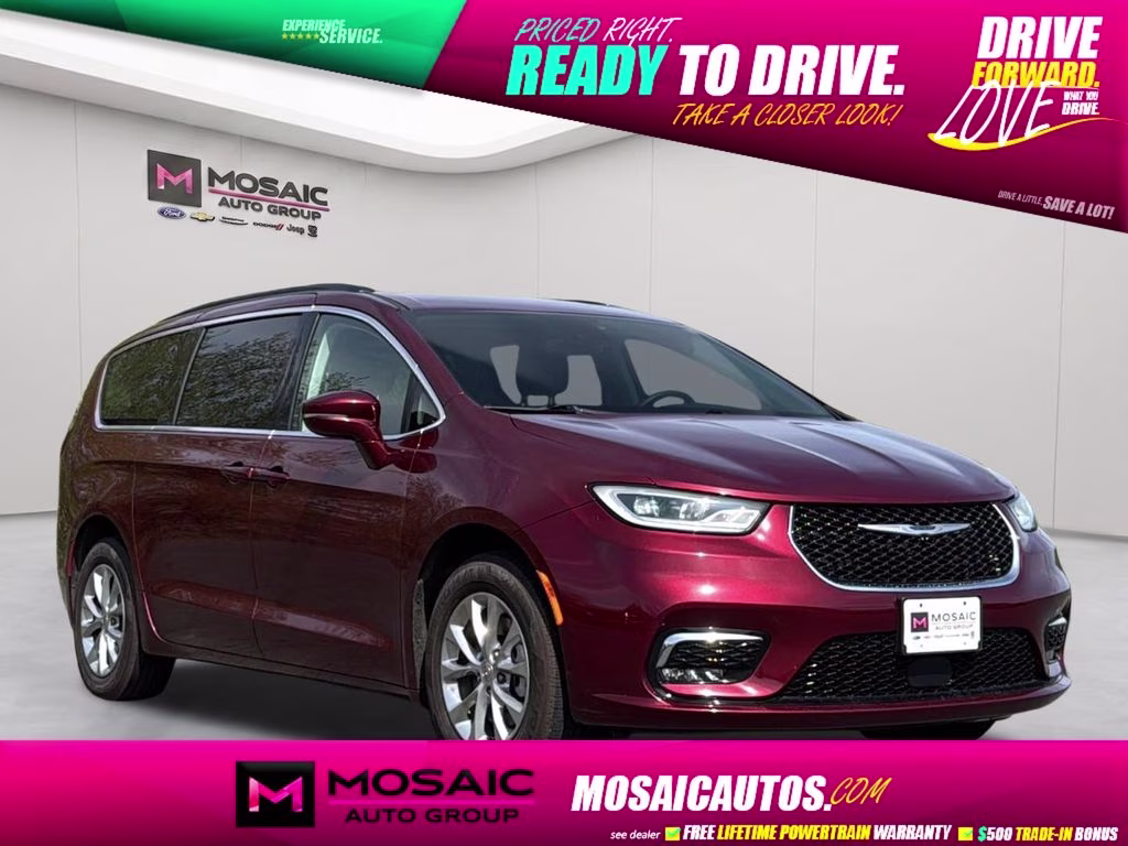 2022 Velvet Red Pearlcoat Chrysler Pacifica Touring L AWD Van