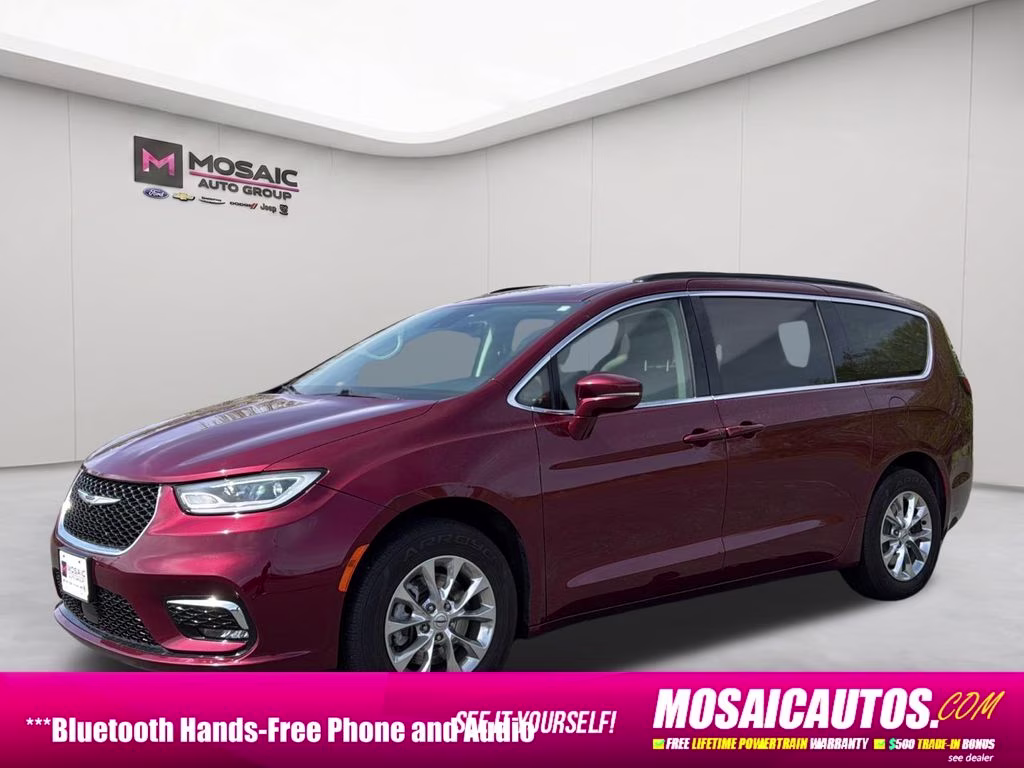 2022 Velvet Red Pearlcoat Chrysler Pacifica Touring L AWD Van