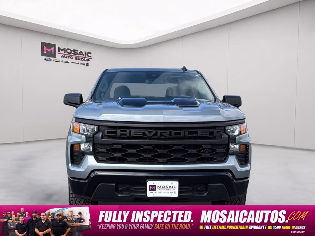 2024 Sterling Gray Metallic Chevrolet Silverado 1500 Custom Trail Boss 4X4 Truck