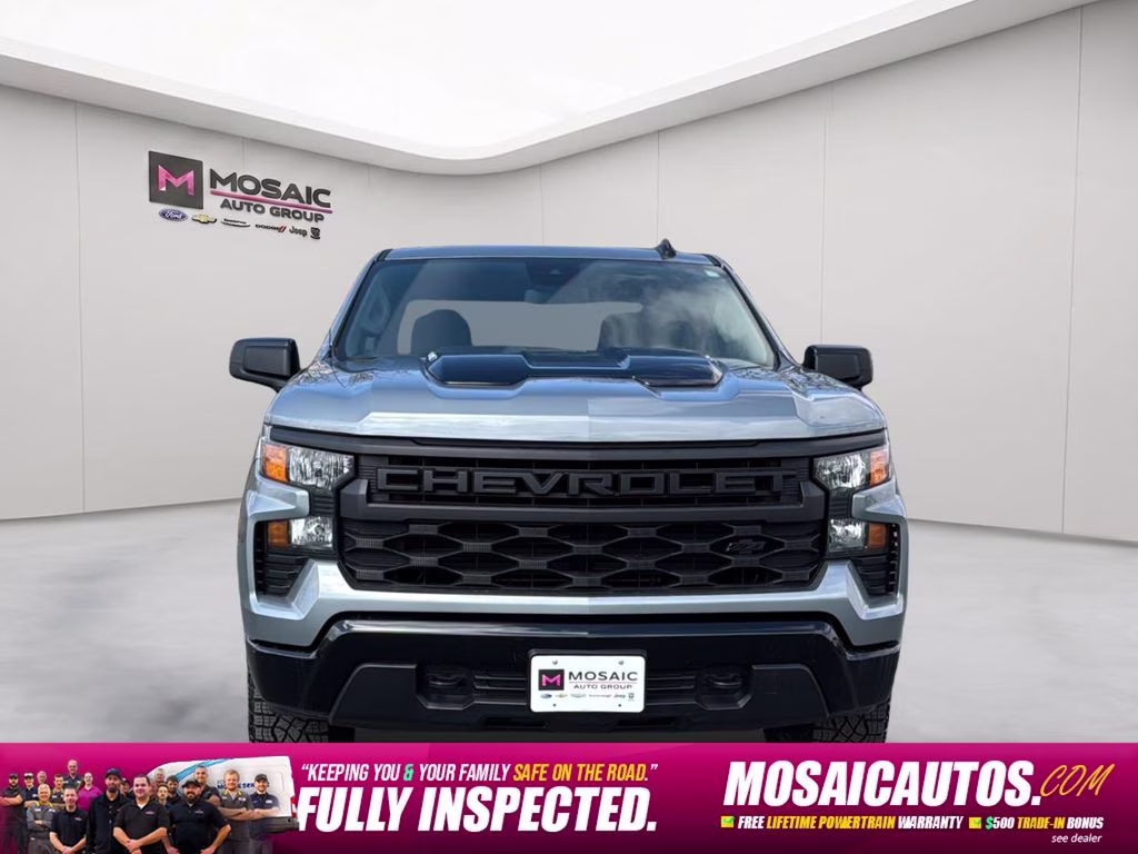 2024 Sterling Gray Metallic Chevrolet Silverado 1500 Custom Trail Boss 4X4 Truck