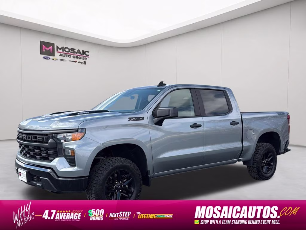 2024 Sterling Gray Metallic Chevrolet Silverado 1500 Custom Trail Boss 4X4 Truck