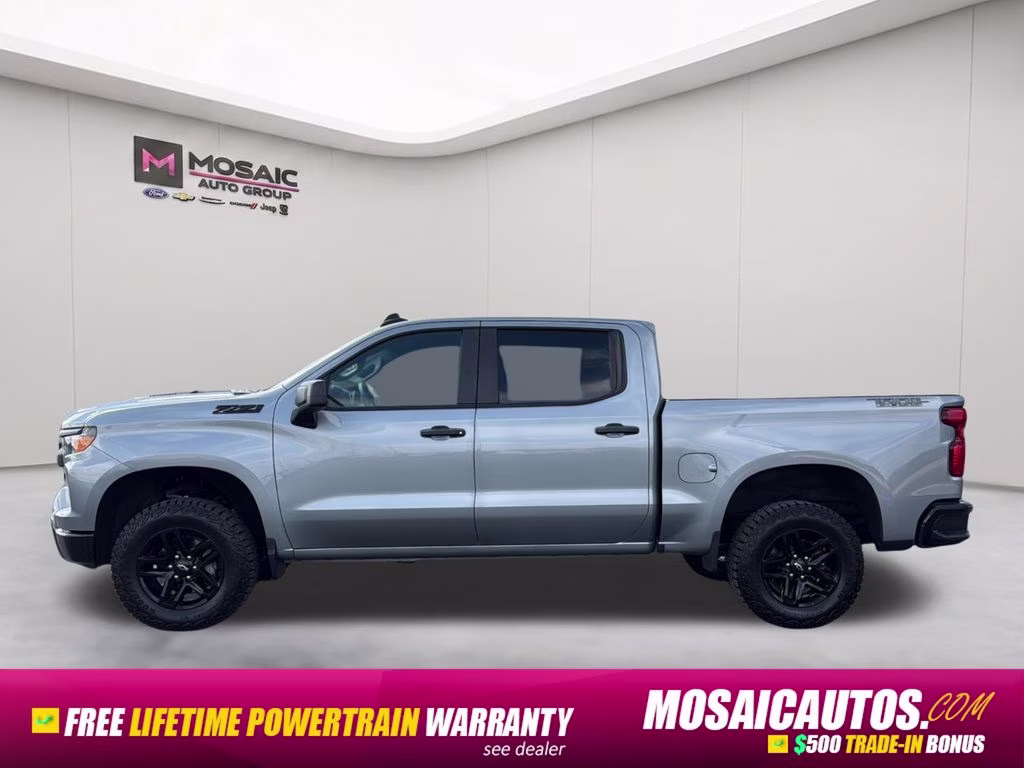 2024 Sterling Gray Metallic Chevrolet Silverado 1500 Custom Trail Boss 4X4 Truck