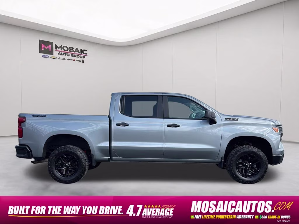 2024 Sterling Gray Metallic Chevrolet Silverado 1500 Custom Trail Boss 4X4 Truck