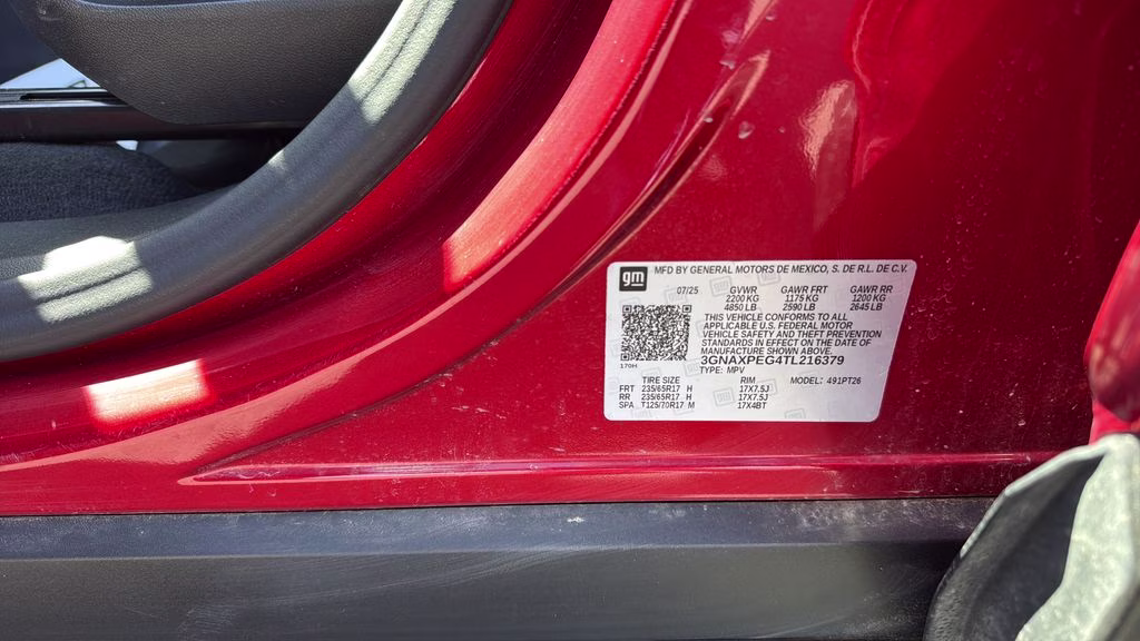 2026 Radiant Red Tintcoat Chevrolet Equinox LT AWD SUV