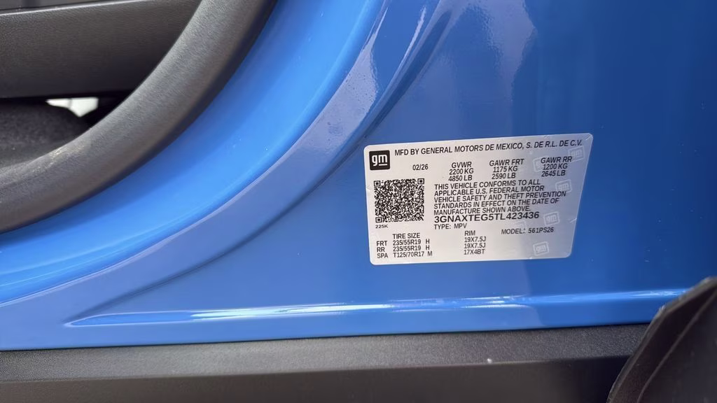 2026 Reef Blue Metallic Chevrolet Equinox RS AWD SUV