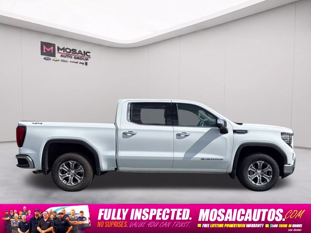 2025 Summit White GMC Sierra 1500 SLT 4X4 Truck