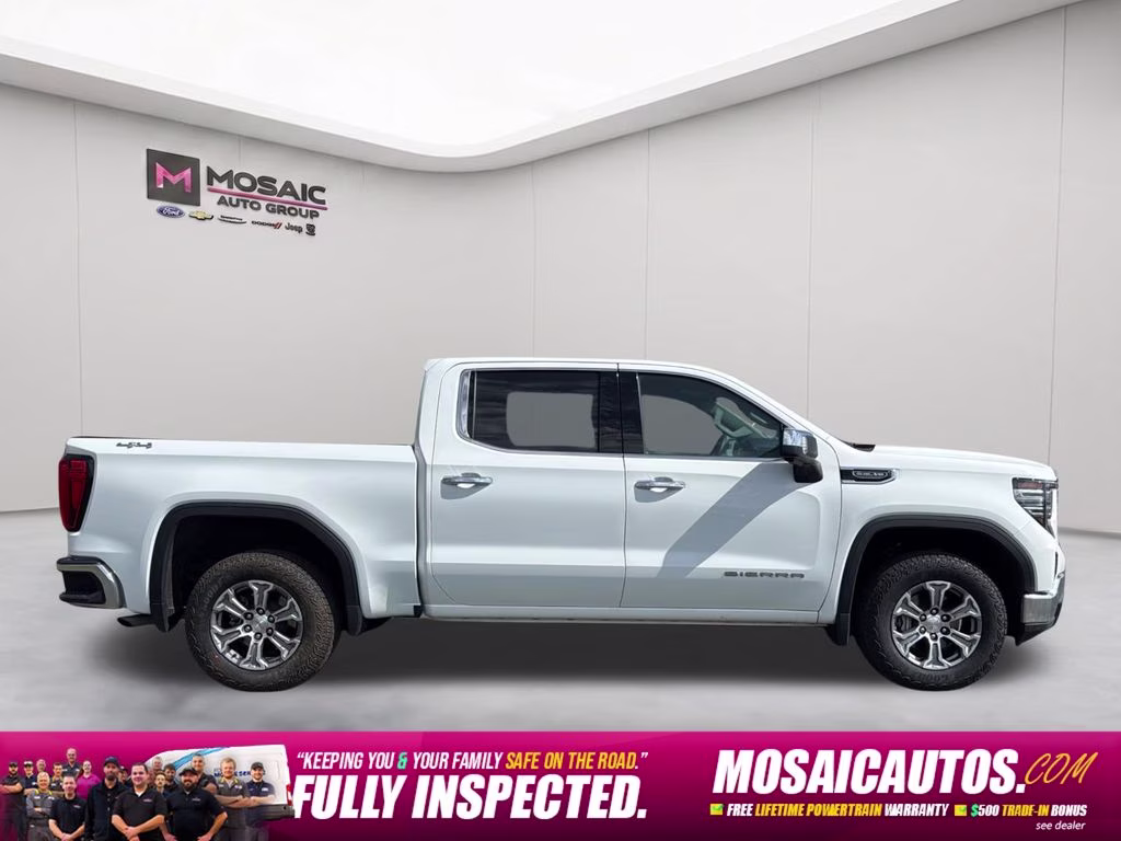 2025 Summit White GMC Sierra 1500 SLT 4X4 Truck