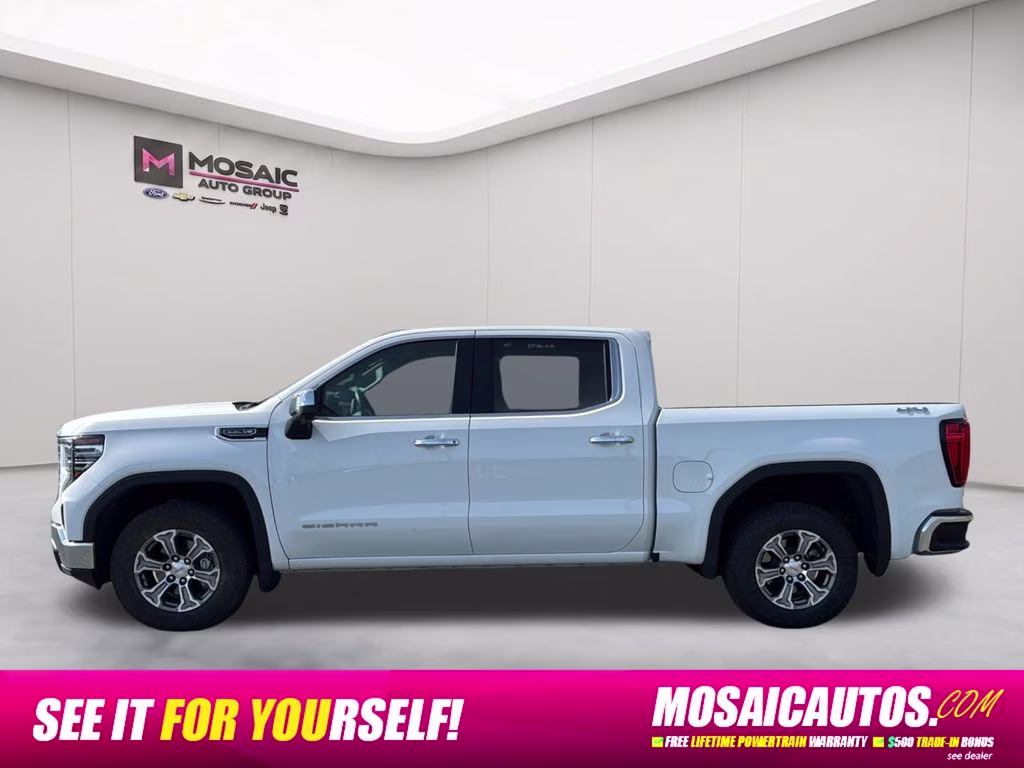 2025 Summit White GMC Sierra 1500 SLT 4X4 Truck