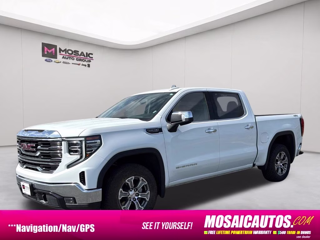 2025 Summit White GMC Sierra 1500 SLT 4X4 Truck