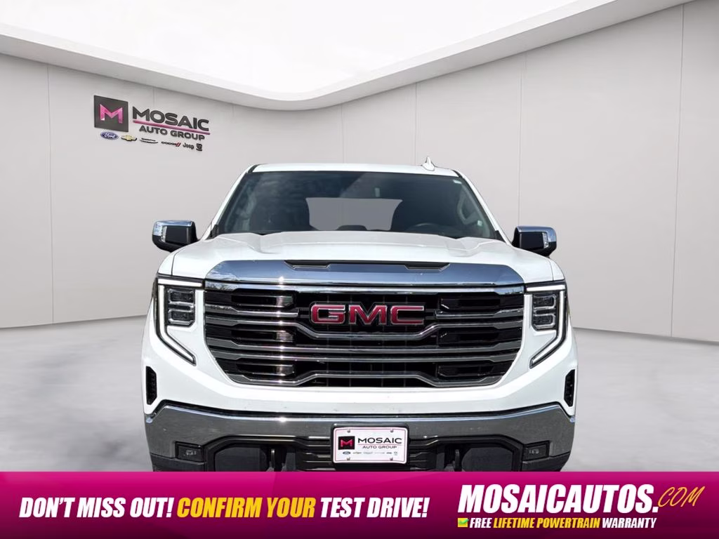 2025 Summit White GMC Sierra 1500 SLT 4X4 Truck