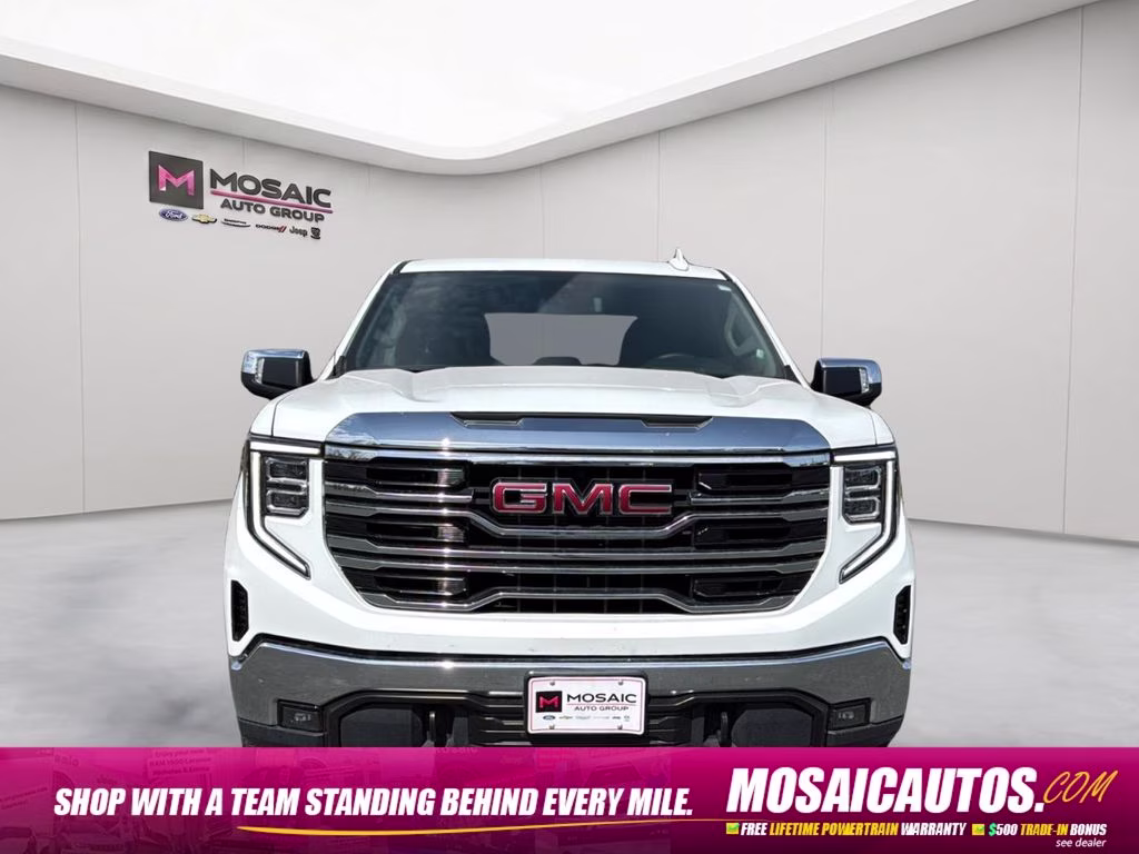 2025 Summit White GMC Sierra 1500 SLT 4X4 Truck
