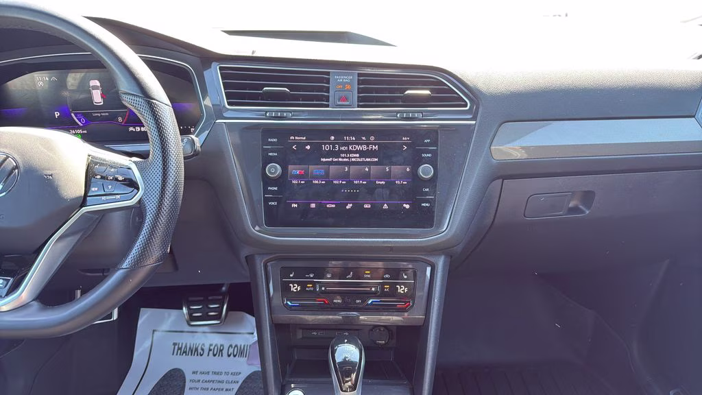 2023 Platinum Gray Metallic Volkswagen Tiguan 2.0T SE R-Line Black AWD SUV