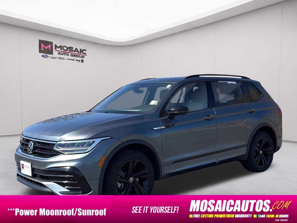 2023 Platinum Gray Metallic Volkswagen Tiguan 2.0T SE R-Line Black AWD SUV