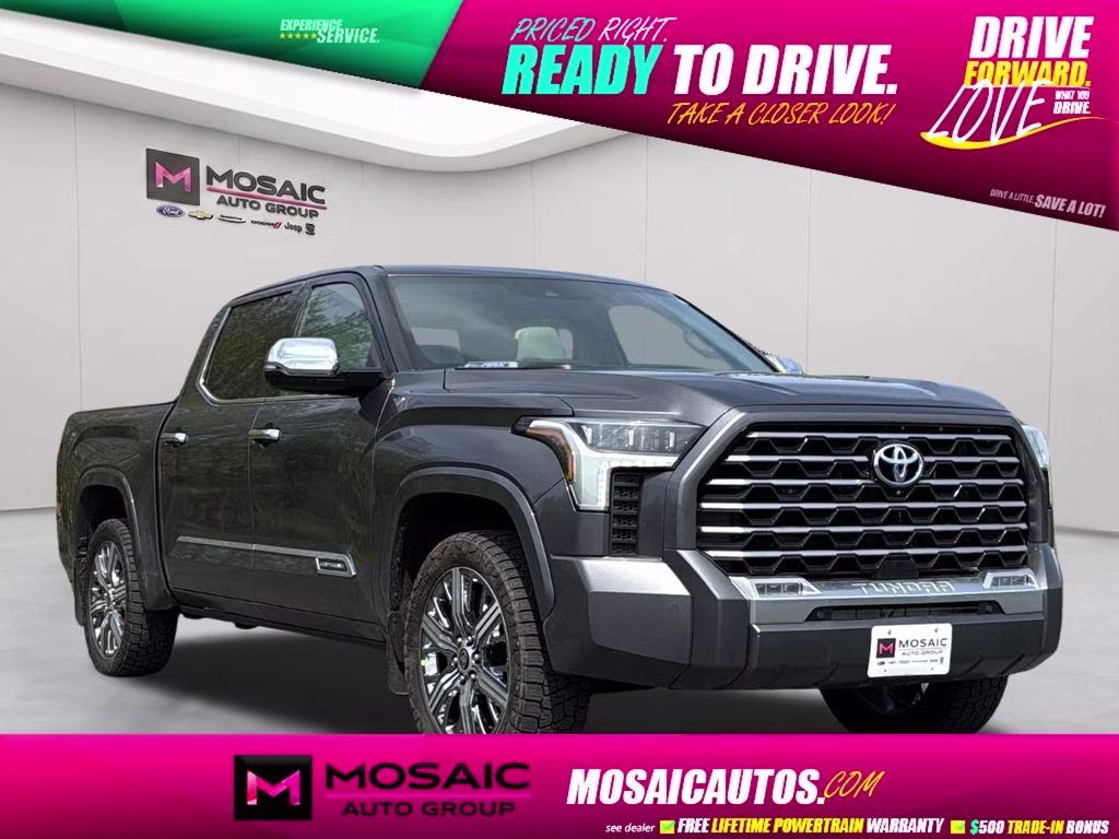 2023 Magnetic Gray Metallic Toyota Tundra Hybrid Capstone 4X4 Truck