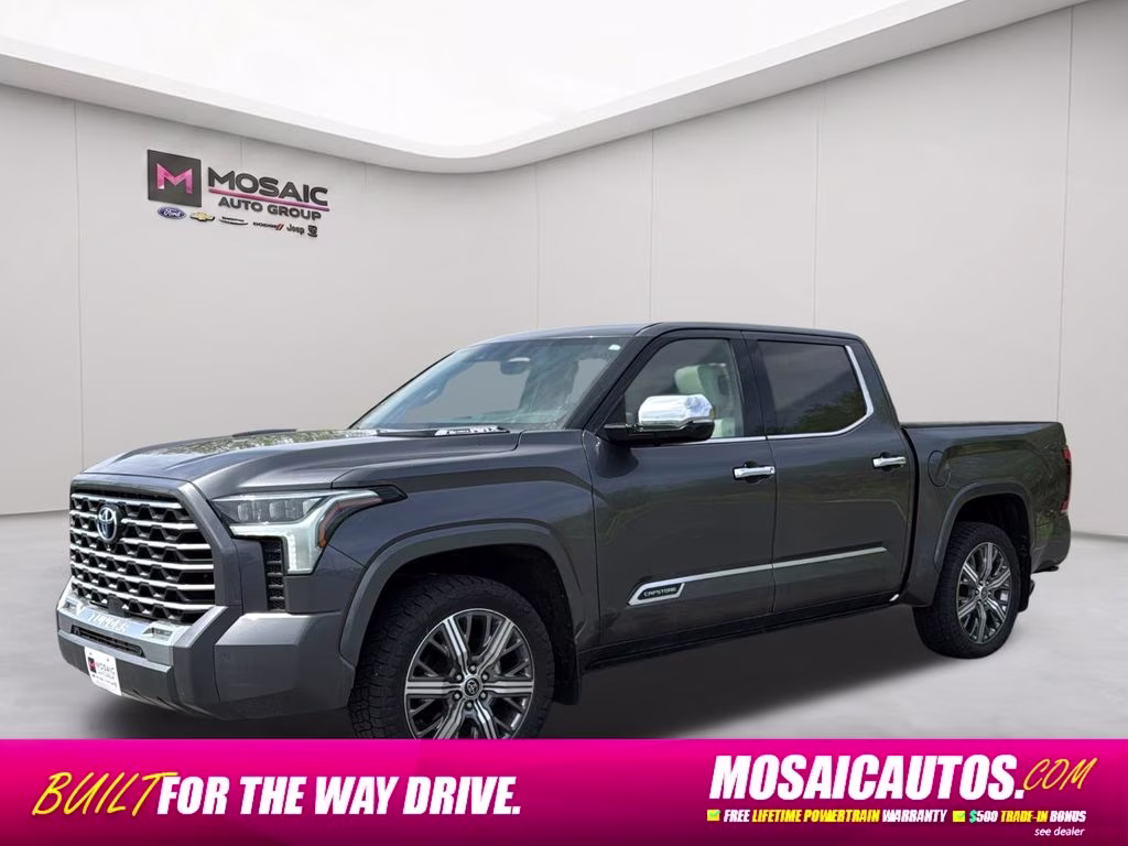 2023 Magnetic Gray Metallic Toyota Tundra Hybrid Capstone 4X4 Truck
