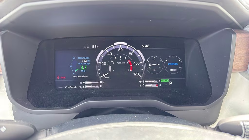 2023 Magnetic Gray Metallic Toyota Tundra Hybrid Capstone 4X4 Truck