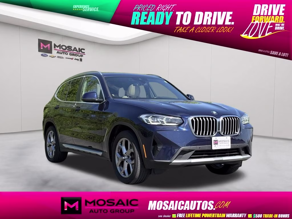 2022 Blue BMW X3 xDrive30i AWD SUV