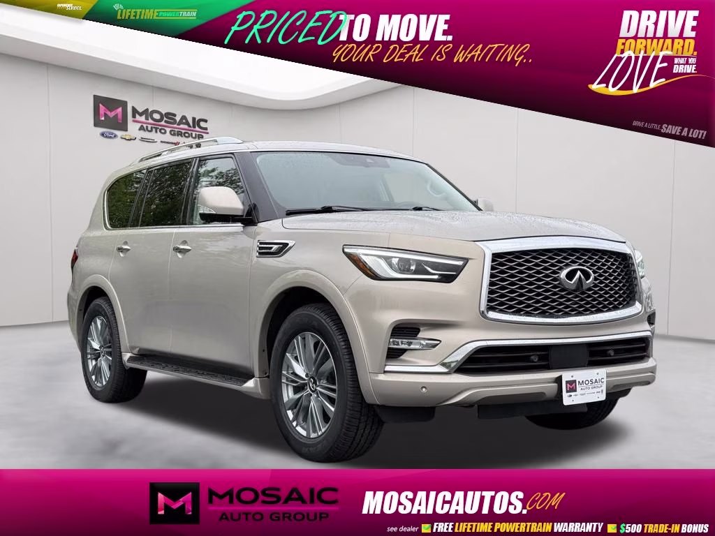2023 Champagne Quartz INFINITI QX80 LUXE 4X4 SUV