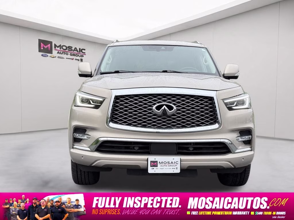 Used 2023 INFINITI QX80 Luxe with VIN JN8AZ2AE2P9302044 for sale in Zumbrota, Minnesota