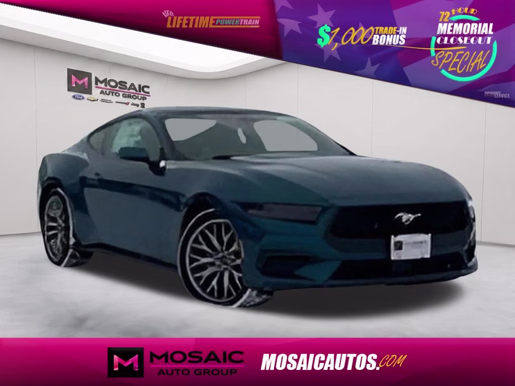 2026 Adriatic Blue Metallic Ford Mustang EcoBoost Premium RWD Coupe