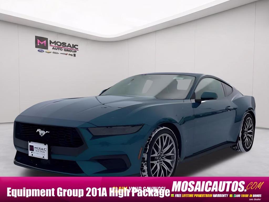 2026 Adriatic Blue Metallic Ford Mustang EcoBoost Premium RWD Coupe
