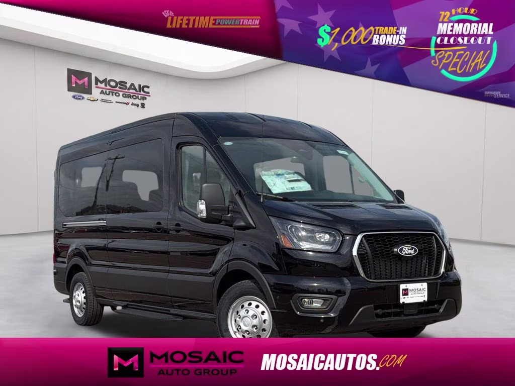 2026 Agate Black Metallic Ford Transit-350 XLT AWD Crossover