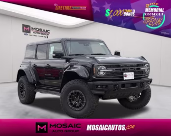 2025 Shadow Black Ford Bronco Raptor 4X4 SUV