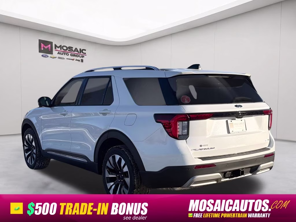2026 White Metallic Ford Explorer Platinum 4X4 SUV