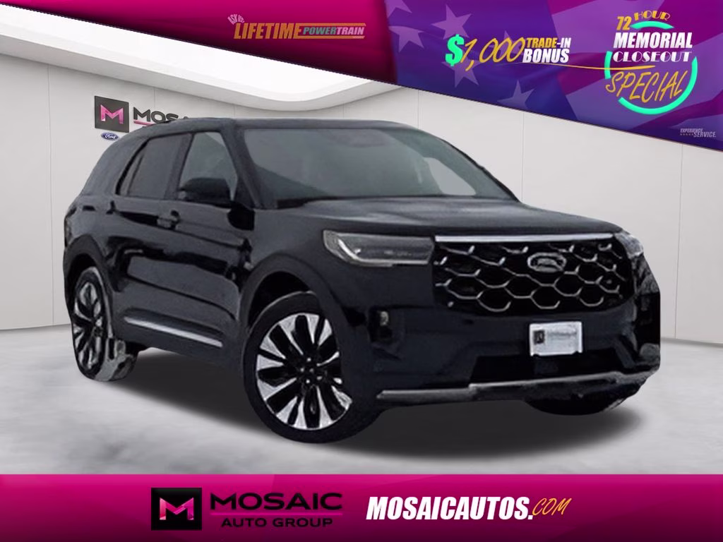 2026 Agate Black Metallic Ford Explorer Platinum 4X4 SUV