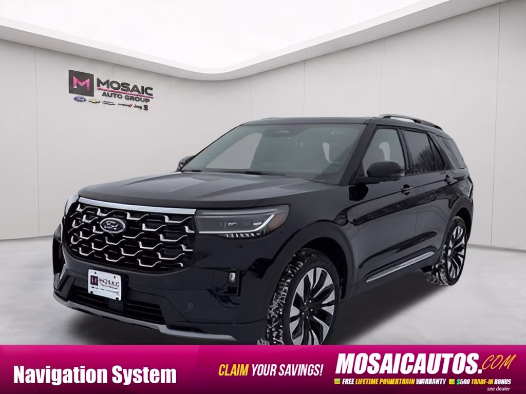 2026 Agate Black Metallic Ford Explorer Platinum 4X4 SUV