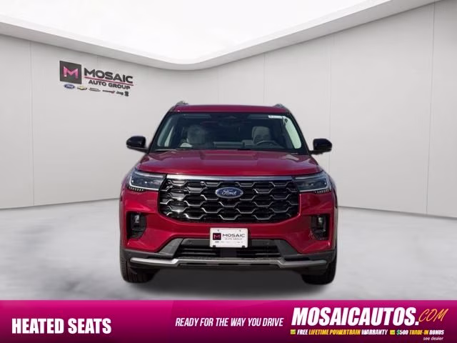 2026 Rapid Red Metallic Tinted Clearcoat Ford Explorer Platinum 4X4 SUV