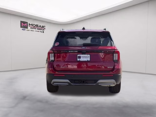 2026 Rapid Red Metallic Tinted Clearcoat Ford Explorer Platinum 4X4 SUV
