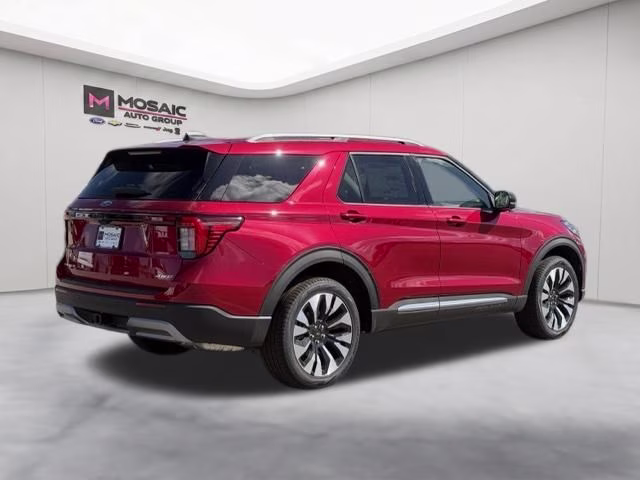 2026 Rapid Red Metallic Tinted Clearcoat Ford Explorer Platinum 4X4 SUV