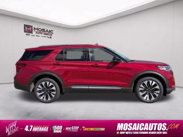 2026 Rapid Red Metallic Tinted Clearcoat Ford Explorer Platinum 4X4 SUV
