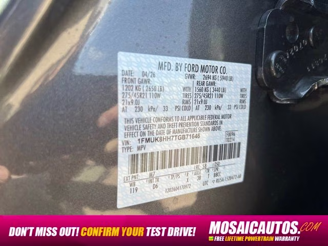 2026 Carbonized Gray Metallic Ford Explorer Platinum 4X4 SUV