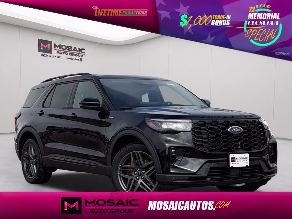 2026 Agate Black Metallic Ford Explorer ST-Line 4X4 SUV