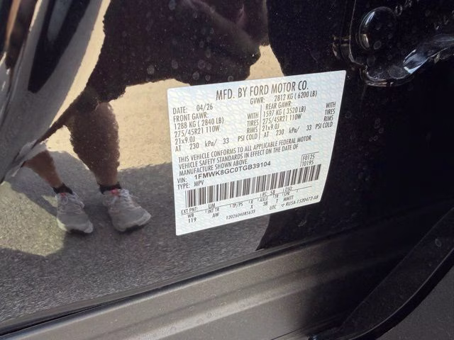 2026 Agate Black Metallic Ford Explorer ST 4X4 SUV