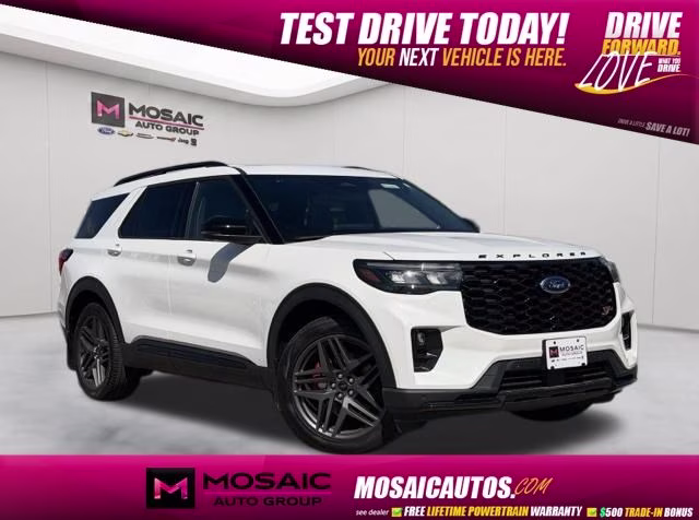 2026 White Metallic Ford Explorer ST 4X4 SUV